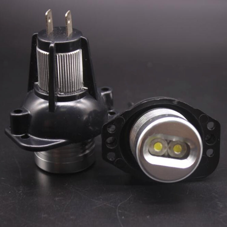 2 PCS DC 12-24V 6W 800LM 2-LED Car Angel Eyes Light Bulb for BMW E90/E91, (White Light)