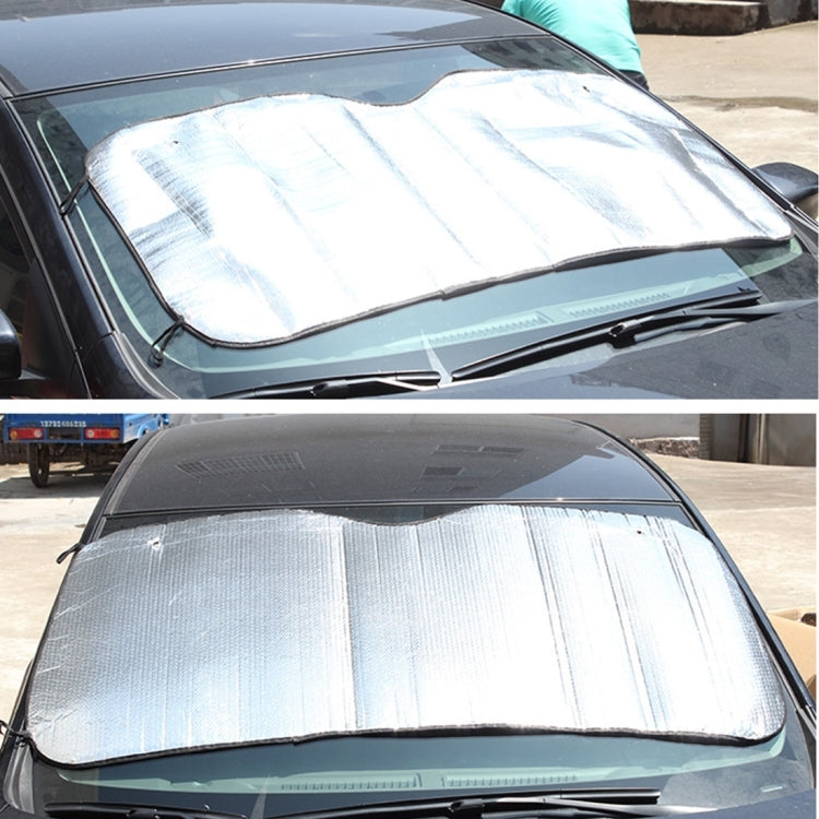 Silver Aluminum Foil Sun Shade Car Windshield Visor Cover Block Front Window Sunshade UV Protect, Size: 150 x 80cm