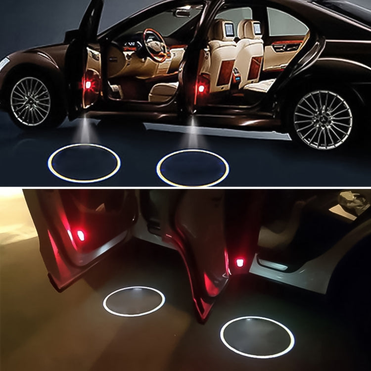 2 PCS LED Ghost Shadow Light Car Door LED Laser Welcome Decorative Lights Display Logo for Fiat Car Brand