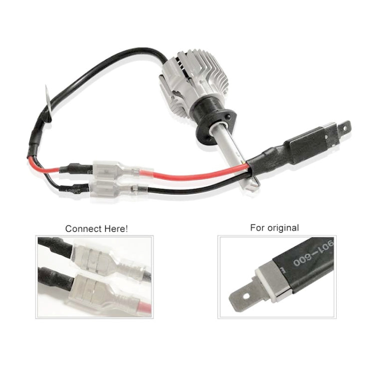 2 PCS Universal H1 Conversion Bulb Harness Wire Plugs Power Wire Adapter Connectors-Reluova