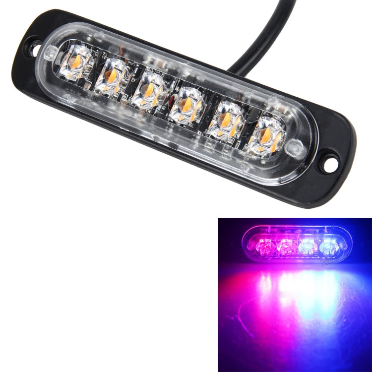 DC 12V-24V 2W 6LEDs SMD-2835 Lamps 17 Flash Patterns 3 Lines Car Flash Lamp Waterproof Car Truck Emergency Strobe Flash Warning Light, Cable Length: 90cm ÎҵÄÉ̵ê