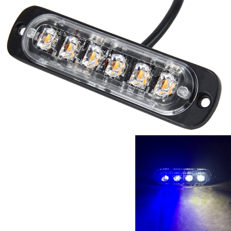 DC 12V-24V 2W 6LEDs SMD-2835 Lamps 17 Flash Patterns 3 Lines Car Flash Lamp Waterproof Car Truck Emergency Strobe Flash Warning Light, Cable Length: 90cm