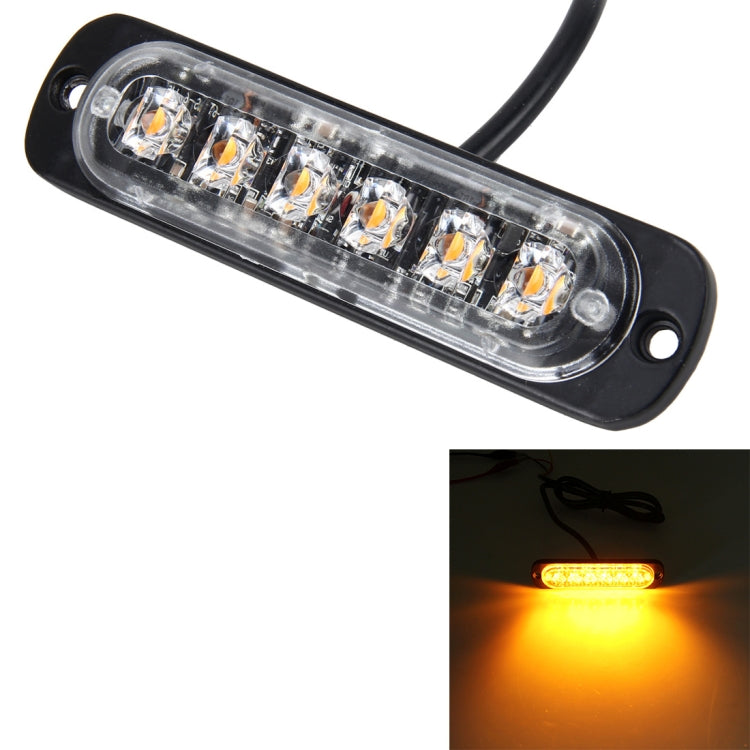 DC 12V-24V 2W 6LEDs SMD-2835 Lamps 17 Flash Patterns 3 Lines Car Flash Lamp Waterproof Car Truck Emergency Strobe Flash Warning Light, Cable Length: 90cm