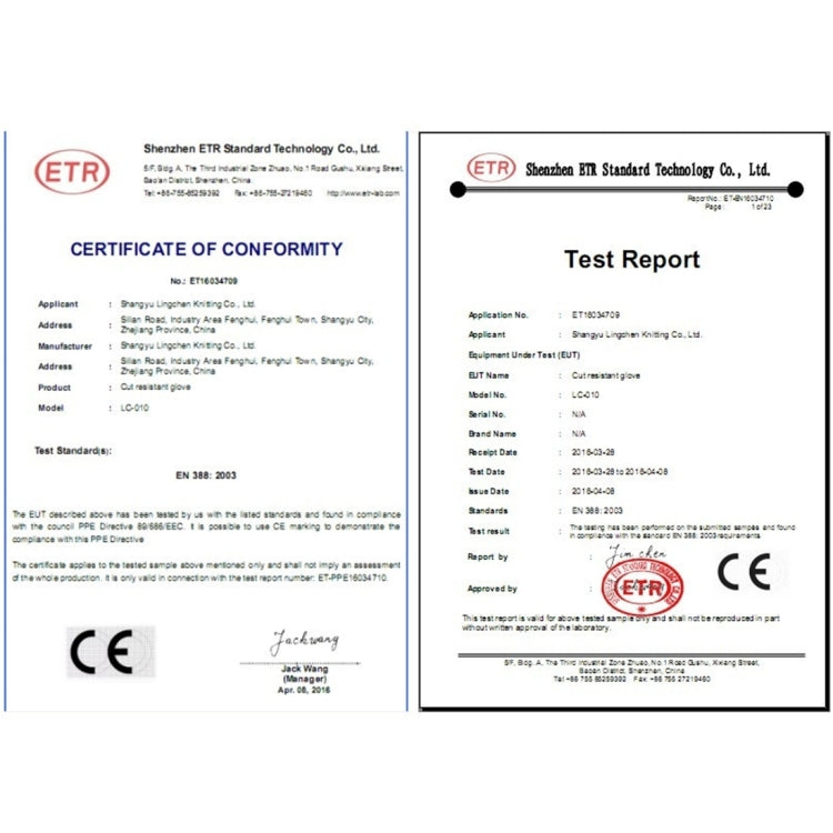 A Pair Cut-resistant Gardening Gloves HPPE Food-grade 5-Level Anti-cutting Anti-wear Safety Working Gloves, Size: M, Length: 22cm Reluova