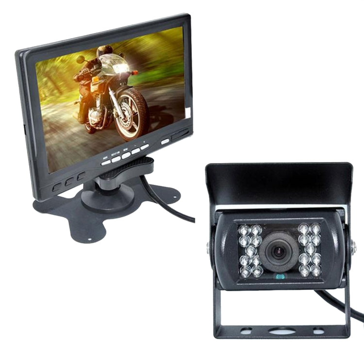 PZ-607  Vehicle Truck Backup Camera and Monitor Infrared Night Vision Rear View Camera with 7 inch HD Monitor