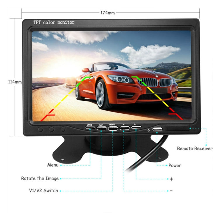 PZ-607  Vehicle Truck Backup Camera and Monitor Infrared Night Vision Rear View Camera with 7 inch HD Monitor