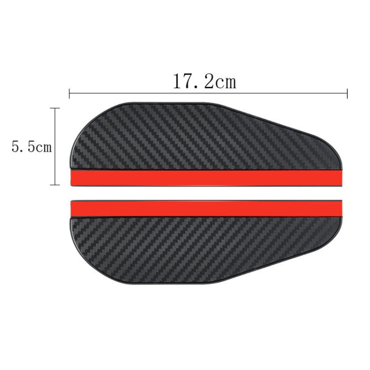 1 Pair Drill Pattern Pure Black Universal Car Rearview Mirror Rain Blades Car Back Mirror Eyebrow Rain Cover