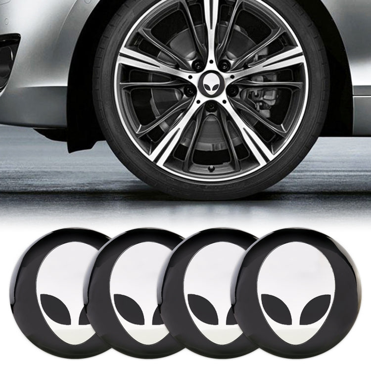 4 PCS Car-Styling Alien Pattern Metal Wheel Hub Decorative Sticker, Diameter: 5.8cm ÎҵÄÉ̵ê