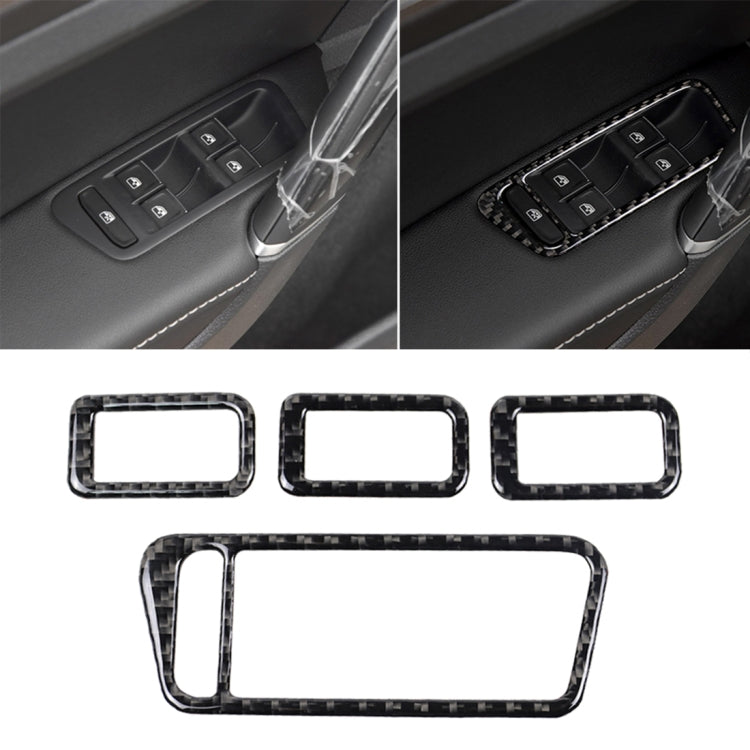 Car Carbon Fiber Window Lift Panel Decorative Sticker for Volkswagen Golf 7 2013-2017, Left Drive ÎҵÄÉ̵ê