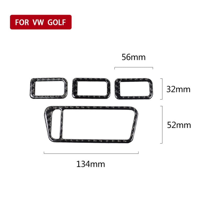 Car Carbon Fiber Window Lift Panel Decorative Sticker for Volkswagen Golf 7 2013-2017, Left Drive ÎҵÄÉ̵ê