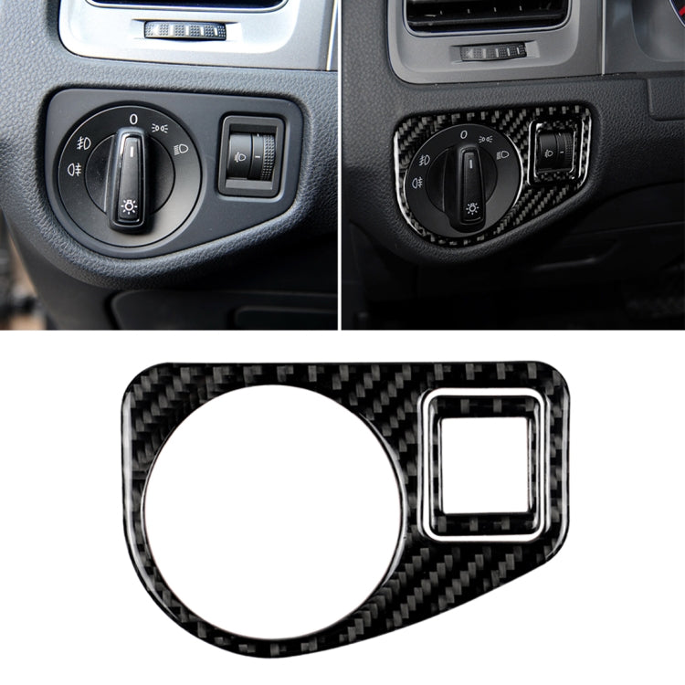 Car Carbon Fiber Headlight Switch Panel Decorative Sticker for Volkswagen Golf 7 2013-2017, Left Drive ÎҵÄÉ̵ê