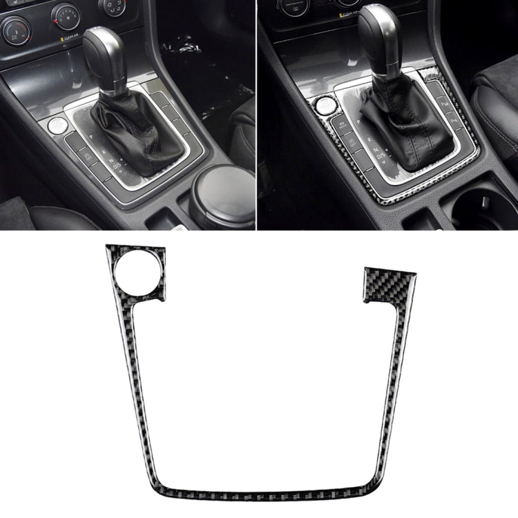 Car Carbon Fiber Gear Position Panel Frame Decorative Sticker for Volkswagen Golf 7 2013-2017, with Hole and Start and Stop, Left Drive ÎҵÄÉ̵ê