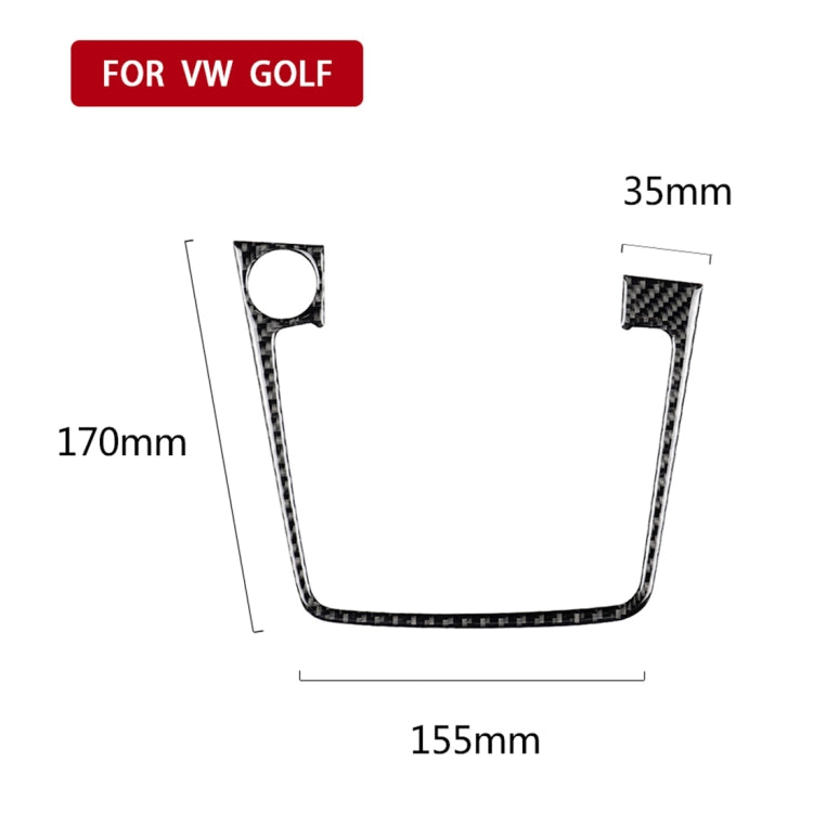 Car Carbon Fiber Gear Position Panel Frame Decorative Sticker for Volkswagen Golf 7 2013-2017, with Hole and Start and Stop, Left Drive ÎҵÄÉ̵ê