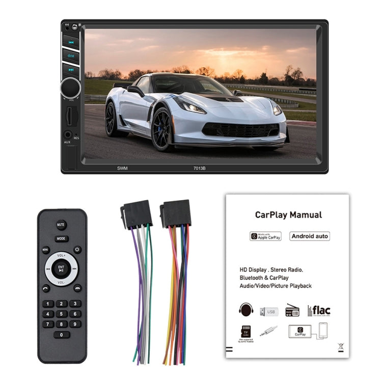 7013B HD 7 inch Car Radio Receiver MP5 Player, Support FM & Bluetooth & TF Card & Phone Link & Wired Carplay