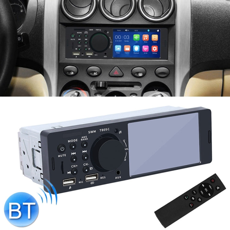 SWM-7805C 4.1 inch Touch Screen Universal Car Radio Receiver MP5 Player, Support FM & Bluetooth & TF Card with Remote Control