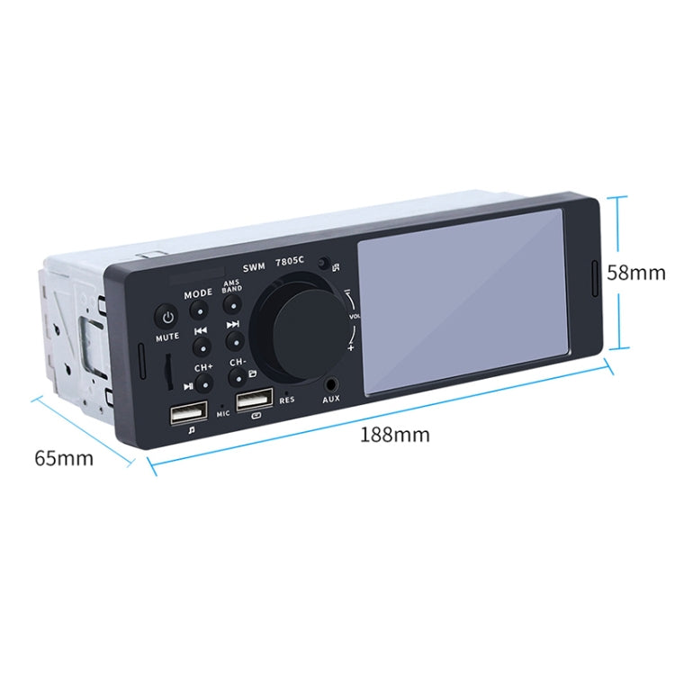 SWM-7805C 4.1 inch Touch Screen Universal Car Radio Receiver MP5 Player, Support FM & Bluetooth & TF Card with Remote Control