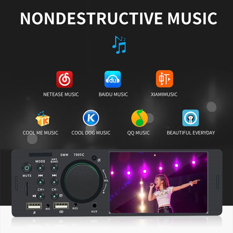 SWM-7805C 4.1 inch Touch Screen Universal Car Radio Receiver MP5 Player, Support FM & Bluetooth & TF Card with Remote Control