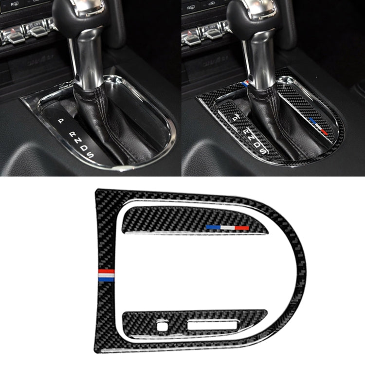 3 PCS Car USA Color Carbon Fiber Gearshift Panel Frame Decorative Sticker for Ford Mustang 2015-2017, Left Drive ÎҵÄÉ̵ê