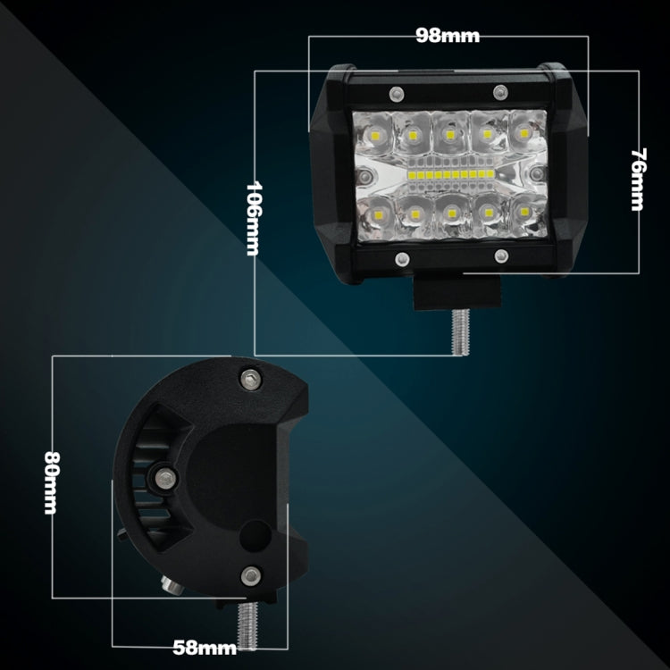 4 inch 15W 1500LM LED Strip Lamp Working Refit Off-road Vehicle Light Roof Strip Light-Reluova