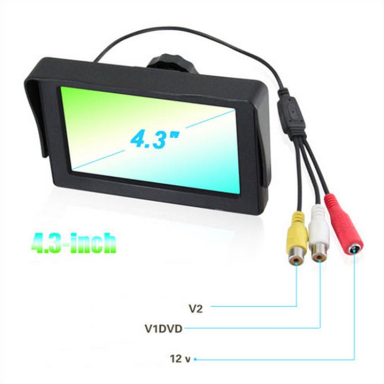 PZ-703 4.3 inch TFT LCD Car Rearview Monitor with Stand and Sun Shade