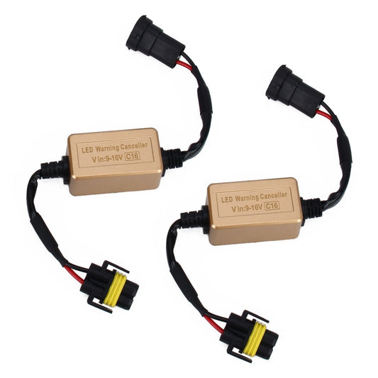 2 PCS H8 H9 H11 LED Headlight Canbus Error Free Computer Warning Canceller Resistor Decoders Anti-Flicker Capacitor Harness