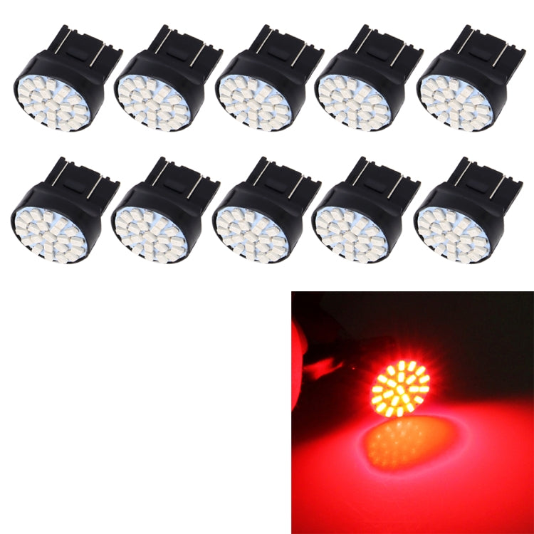 10 PCS T20/7443 Car Auto Lamp 1.2W 22-SMD 1206 LED Bulbs Brake Light-Reluova