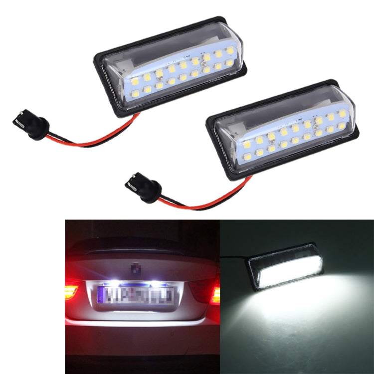 2 PCS LED License Plate Light 18-SMD Bulbs Lamps for Nissan/Teana 03 / Tada 03-08 /Sylphy 2008 /Sunny 2001-2006,2W 120LM,6000K, DC12V(White Light)