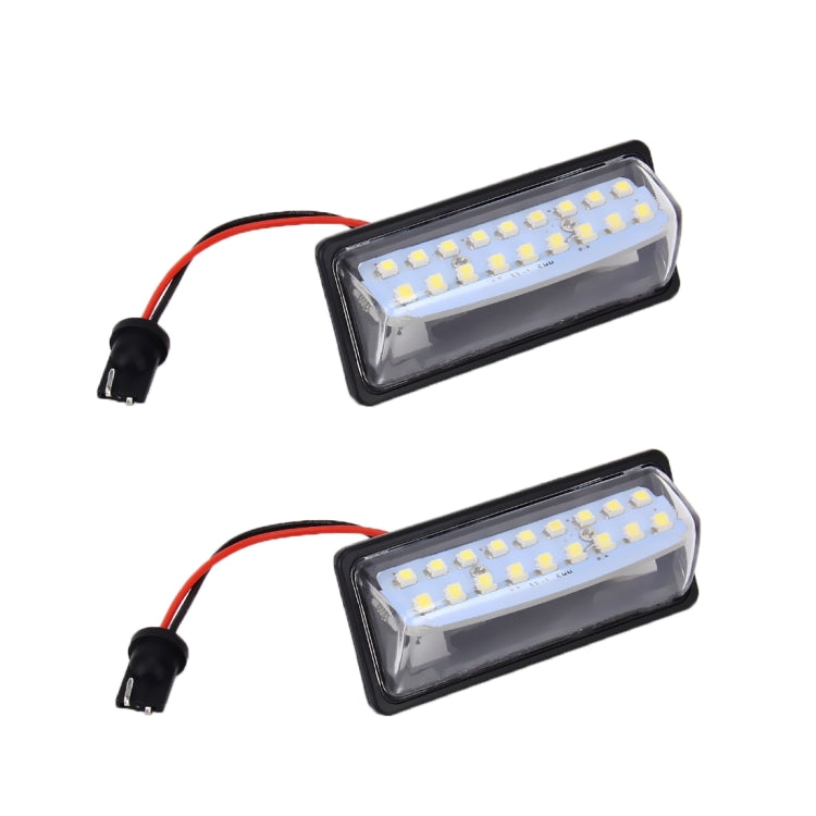 2 PCS LED License Plate Light 18-SMD Bulbs Lamps for Nissan/Teana 03 / Tada 03-08 /Sylphy 2008 /Sunny 2001-2006,2W 120LM,6000K, DC12V(White Light)-Reluova