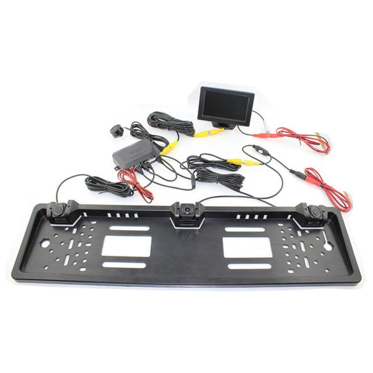 PZ600-L Europe Car License Plate Frame Rear View Camera Visual Rear View Parking System with 2 Reversing Radar Detector ÎҵÄÉ̵ê