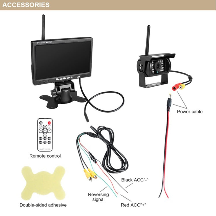 PZ607-W Wireless Vehicle Truck Backup Camera and Monitor Infrared Night Vision Rear View Camera with 7 inch HD Monitor for RV Trailer ÎҵÄÉ̵ê