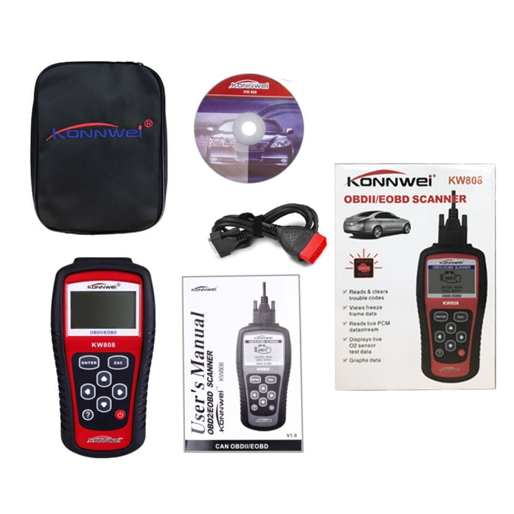 KONNWEI KW808  EOBD / OBDII Car Auto Diagnostic Scan Tools CAN Code Reader Scanner Auto Scan Adapter Scan Tool (Can Only Detect 12V Gasoline Car) ÎҵÄÉ̵ê