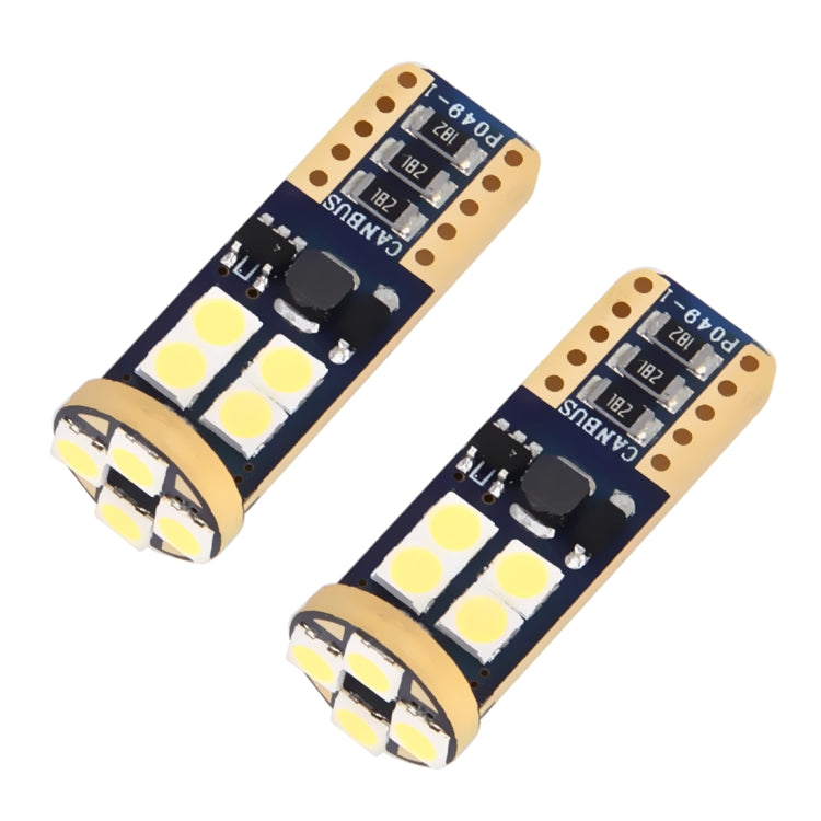 2 PCS T10/W5W/194/501 4W 280LM 6000K 12 SMD-2835 LED Bulbs Car Reading Lamp Clearance Light with Decoder, DC 12V-Reluova