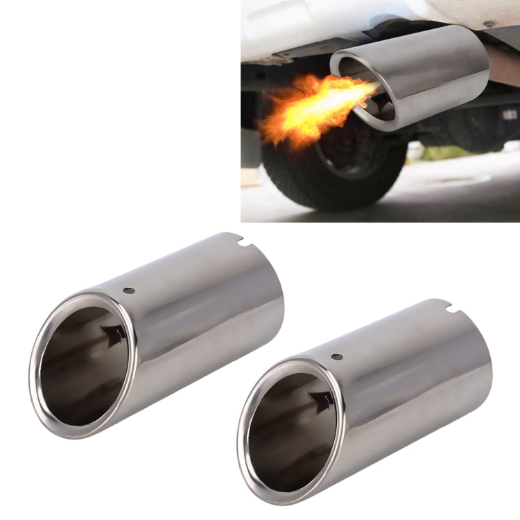 2 PCS Car Styling Stainless Steel Exhaust Tail Muffler Tip Pipe for VW Volkswagen 1.4T Swept Volume-Reluova