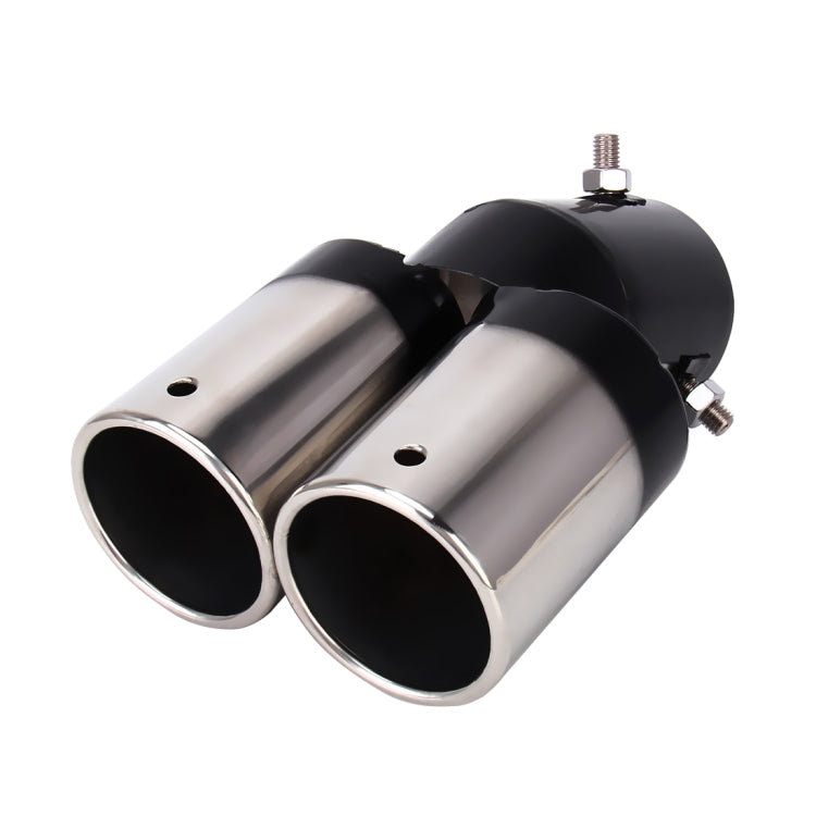 Universal Car Styling Stainless Steel Curved Double Outlets Exhaust Tail Muffler Tip Pipe ÎҵÄÉ̵ê