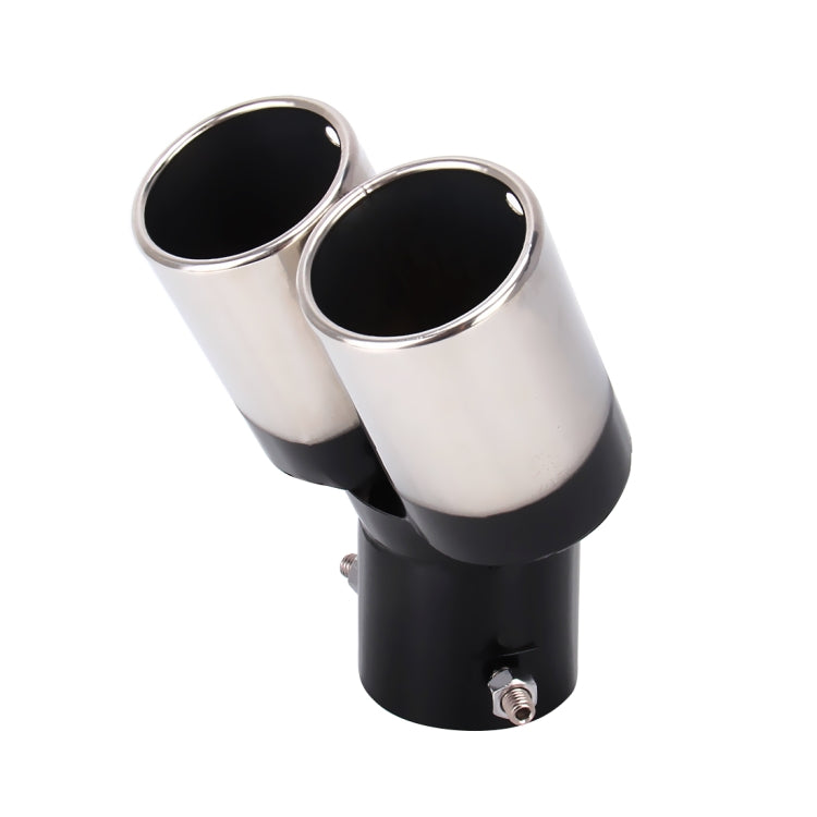 Universal Car Styling Stainless Steel Curved Double Outlets Exhaust Tail Muffler Tip Pipe ÎҵÄÉ̵ê