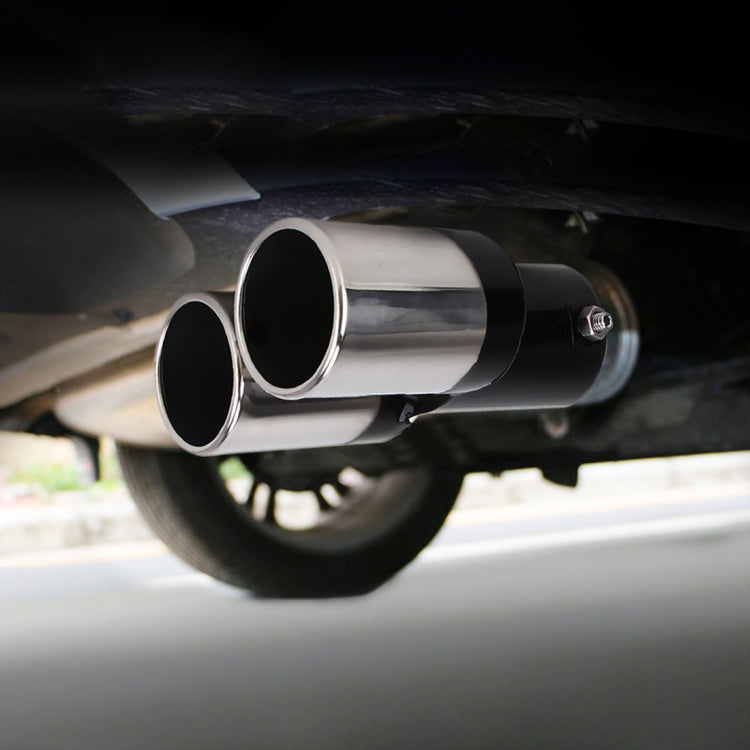 Universal Car Styling Stainless Steel Straight Double Outlets Exhaust Tail Muffler Tip Pipe ÎҵÄÉ̵ê