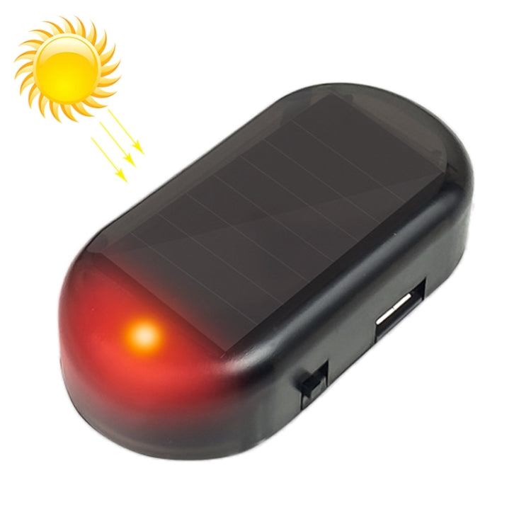 LQ-S10 Car Solar Power Simulated Dummy Alarm Warning Anti-Theft LED Flashing Security Light Fake Lamp