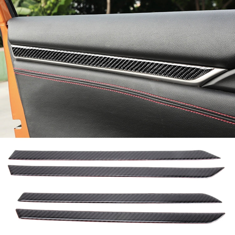 Carbon Fiber 3D Interior Door Trim Decals DIY Decorative Sticker for Honda Civic 10th Gen 2016-2019 ÎҵÄÉ̵ê