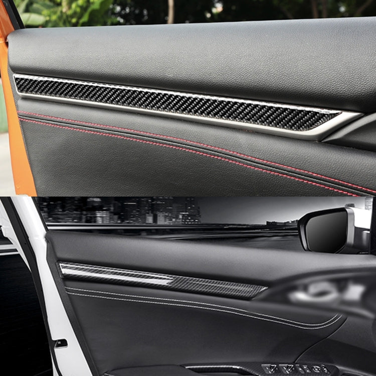 Carbon Fiber 3D Interior Door Trim Decals DIY Decorative Sticker for Honda Civic 10th Gen 2016-2019 ÎҵÄÉ̵ê