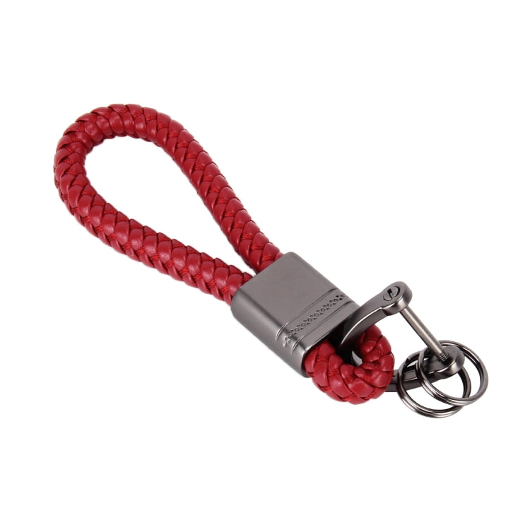 PU Leather Braided Strap Zinc Alloy Keychain Keyring, Random Color Delivery ÎҵÄÉ̵ê