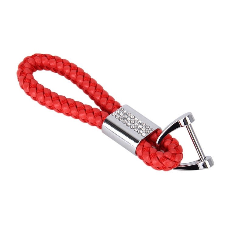 PU Leather Braided Strap Crystal Inlaid Keychain Keyring, Random Color Delivery ÎҵÄÉ̵ê