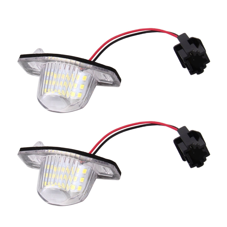 2 PCS DC 12V 2W 120LM 6000K LED License Plate Light 18-SMD 3528 Bulbs Lamps for Honda JAZZ(FIT) 02-17, Odyssay 08-17, Stream 01-05, CR-V 07-17-Reluova