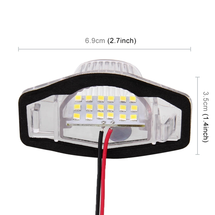 2 PCS DC 12V 2W 120LM 6000K LED License Plate Light 18-SMD 3528 Bulbs Lamps for Honda JAZZ(FIT) 02-17, Odyssay 08-17, Stream 01-05, CR-V 07-17-Reluova