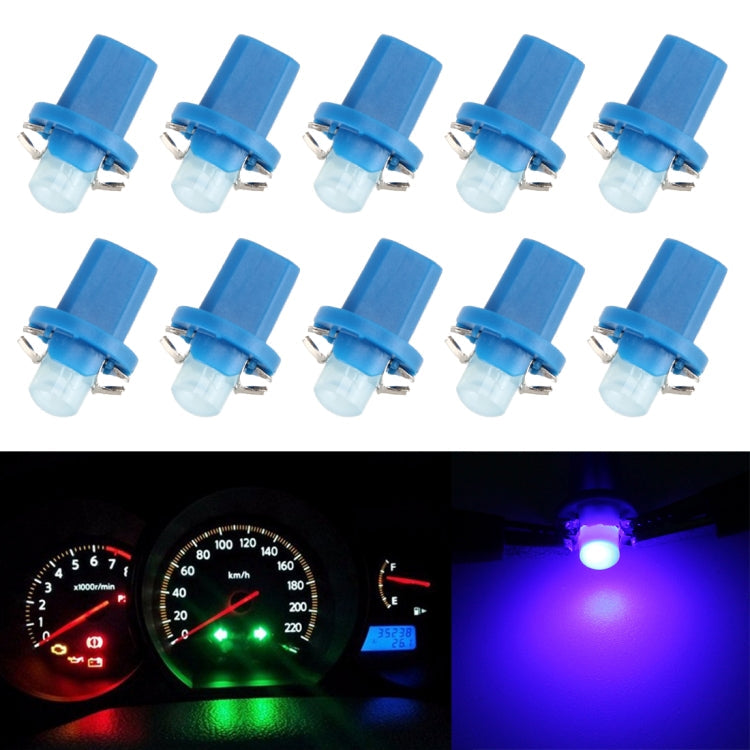 10 PCS 0.4W B8.5 Wedge Instrument Panel COB LED Light Dashboard Gauge Cluster Indicator Lamp Bulb