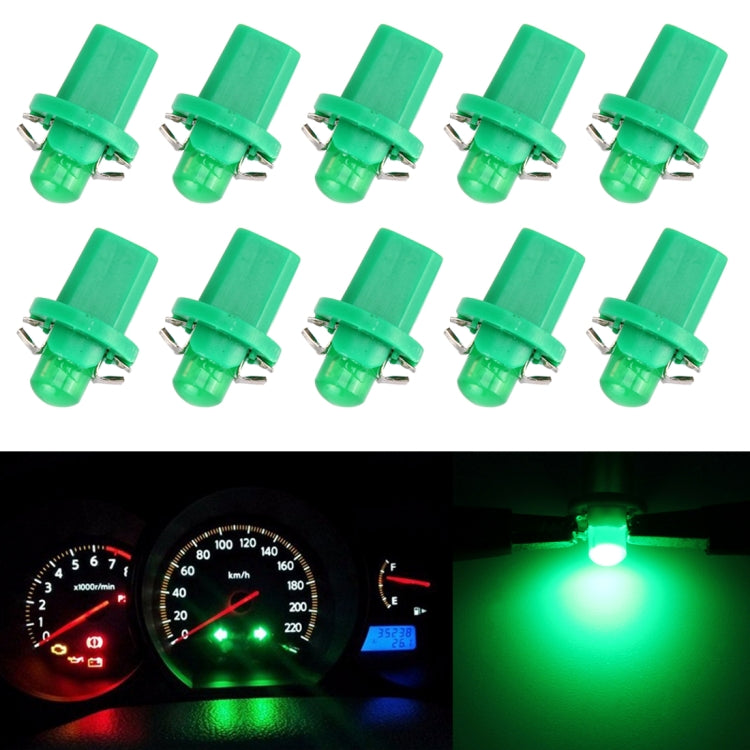 10 PCS 0.4W B8.5 Wedge Instrument Panel COB LED Light Dashboard Gauge Cluster Indicator Lamp Bulb