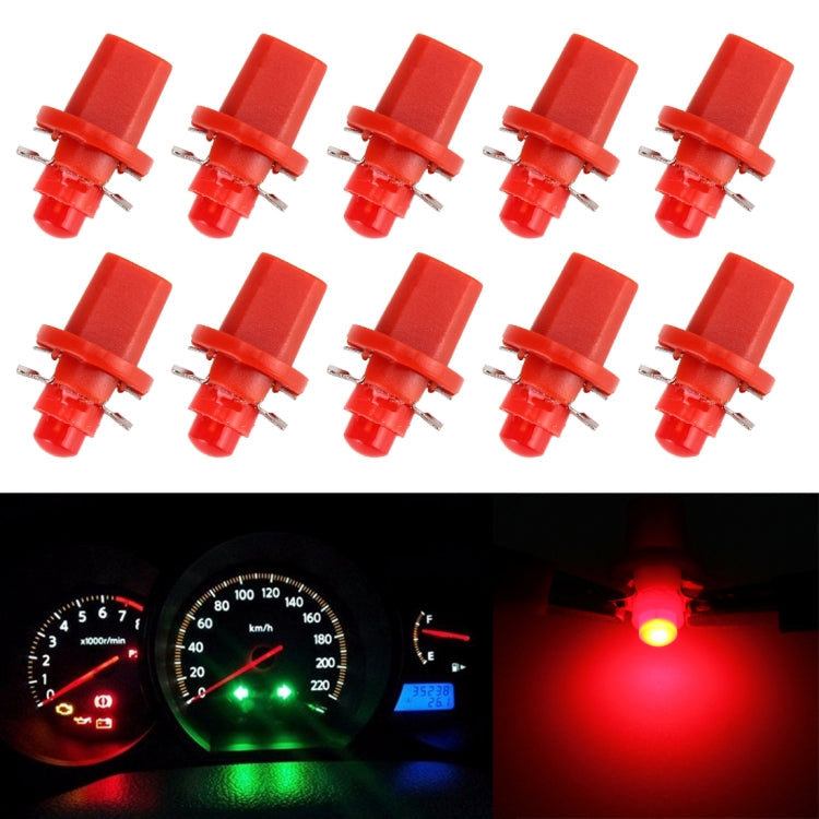 10 PCS 0.4W B8.5 Wedge Instrument Panel COB LED Light Dashboard Gauge Cluster Indicator Lamp Bulb