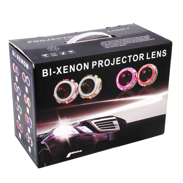 IPHCAR G262 H1 3.0 inch 12V Bi-Xenon Projector Lens Headlight with Exquisite Angle Eyes Decoration for Right Driving