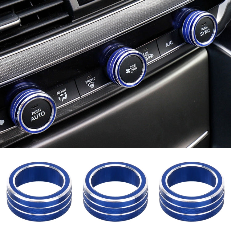 3 PCS Car Aluminum Alloy Air Conditioner Knob Case for Honda Tenth Generation Accord ÎҵÄÉ̵ê