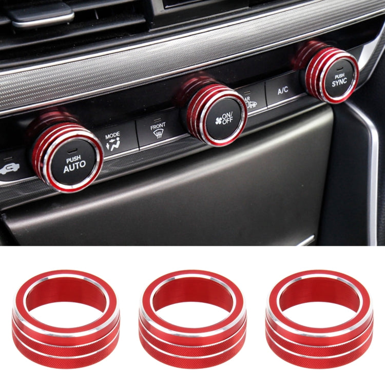 3 PCS Car Aluminum Alloy Air Conditioner Knob Case for Honda Tenth Generation Accord ÎҵÄÉ̵ê