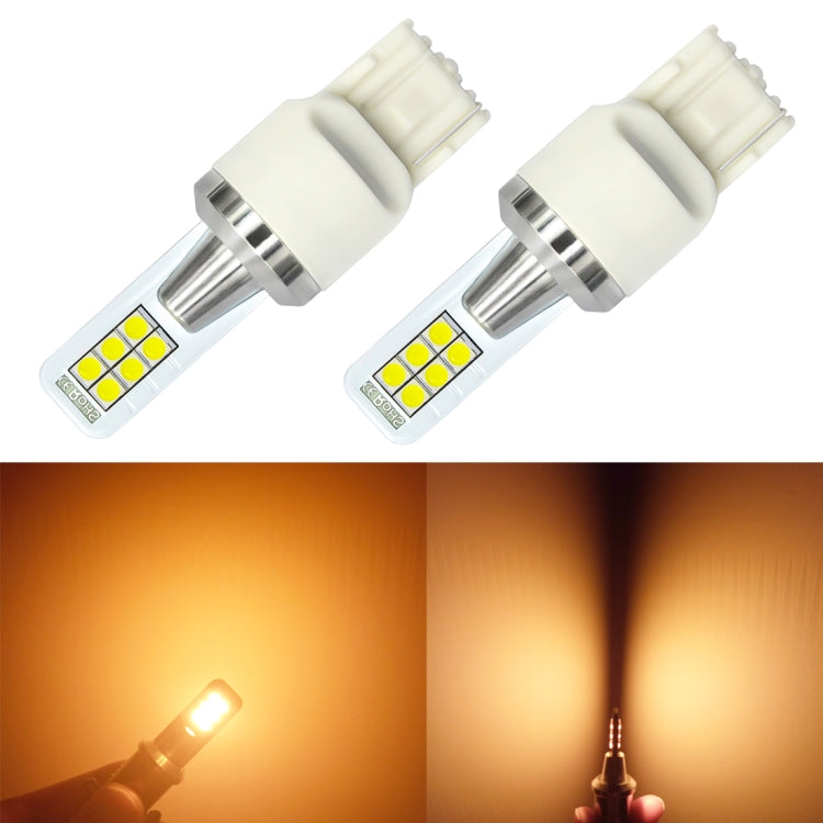 2 PCS T20 / 7440 12W 330LM Car Auto Turn Light Reversing Lights 12LEDs SMD-3030 Lamps, DC 12V-24V